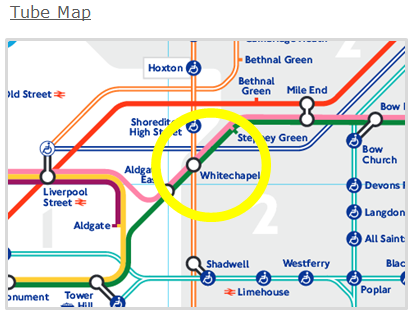 Location of Whitechapel Station